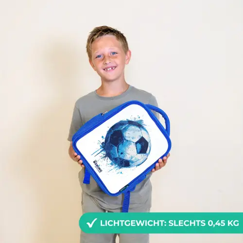 Voetbal - Inktspatten - Blauw - Bal Kinderrugzak - Blauw middel -sfeer1_NL
