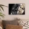Vrouw - Goud - Zwart - Verf - Luxe canvas 2cm klein -sfeer1