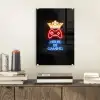 Gaming quotes - Neon - House of gaming - Kroon - Tekst plexiglas 5mm klein -sfeer1