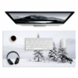 Fijnsparren - Sneeuw - Winter - Landschap - Stilte Muismat XXL klein -3d