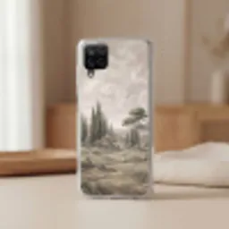 Vallei - Bos - Natuur - Groen Telefoonhoesje Samsung Galaxy A12 klein -sfeer2