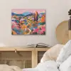 Witte bergtop - Modern - Kleurrijk PET vilt klein -sfeer3