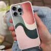 Abstract - Golven - Sierlijk - Roze Hoesje iPhone 16 Pro Max met koord klein -sfeer3