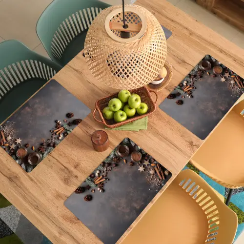 Kaneel - Christmas - Bruin - Brons Placemat vinyl groot -zzsfeer5_Kitchenyeah-website