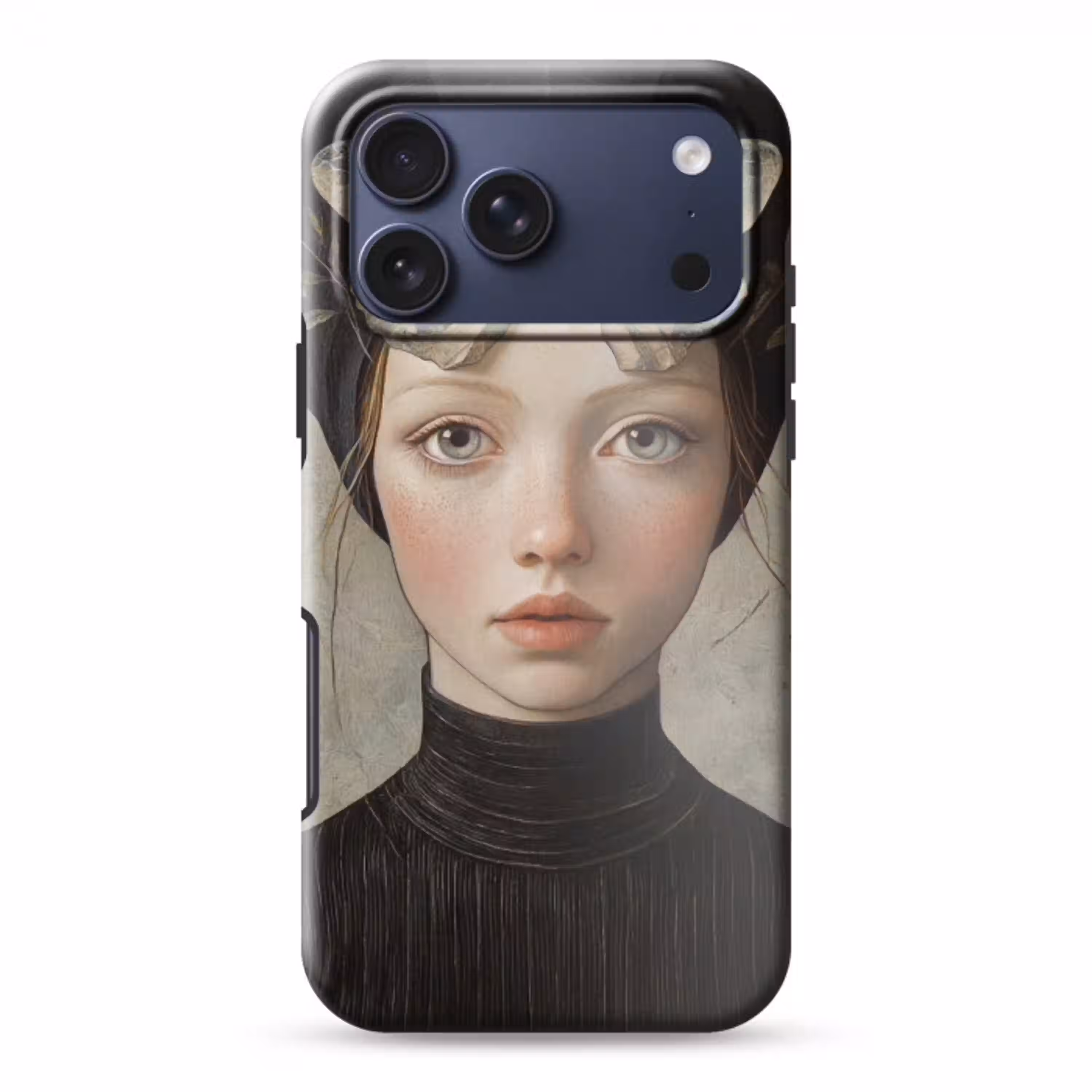 Woman - Butterfly - Art - Classic - Muted Toughcase MagSafe Apple iPhone 17 Pro Max klein -3d