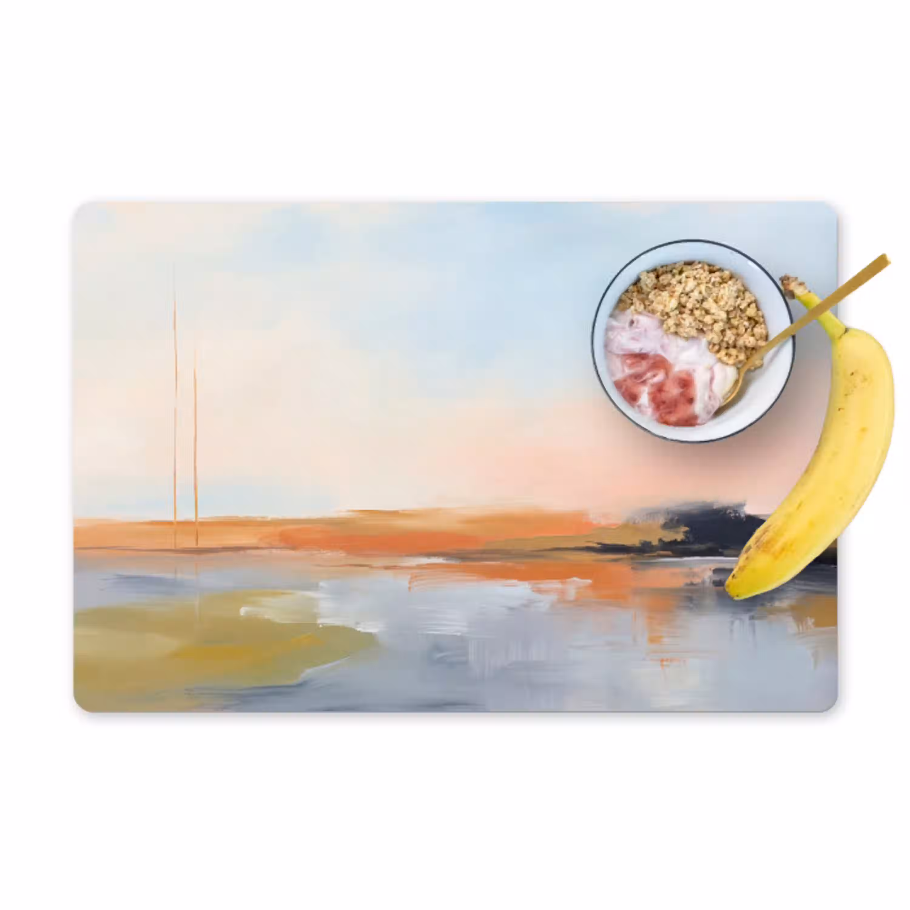 Abstract - Landschap - Horizon - Modern - Kleurrijk Placemat vinyl groot -zzzproduct_Kitchenyeah-website