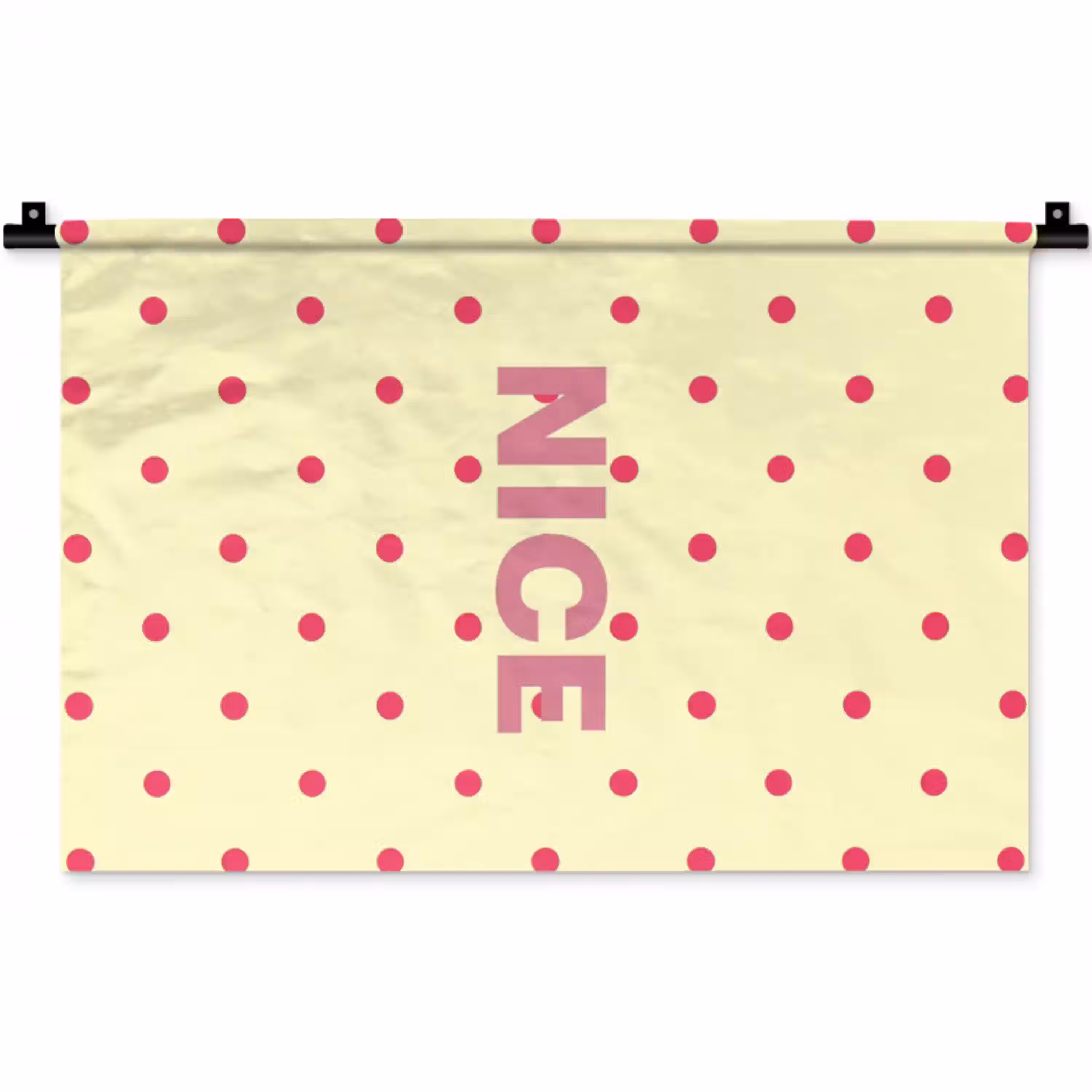 Nice - Stippen - Roze - Geel Wandkleed katoen klein -zz3d