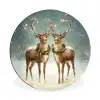 Kerstmagie - Winterwoud - Rendier Wandcirkel aluminium klein -3d