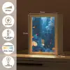 Koraalrif - Vissen - Oceaan - Blauw Light Box met kabel (Tafellamp) klein -USP_NL