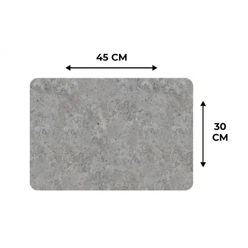 Patroon - Cement - Beton Placemat vinyl groot 368 -specs