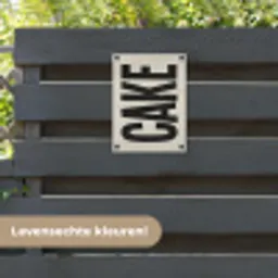 Beige - Japandi - Cake - Decoratie tuinposter los doek klein -sfeer3