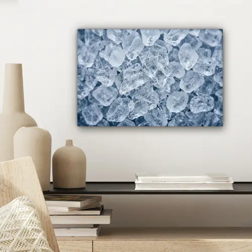 Ijsblokjes - Water - Blauw canvas 2cm klein -sfeer6