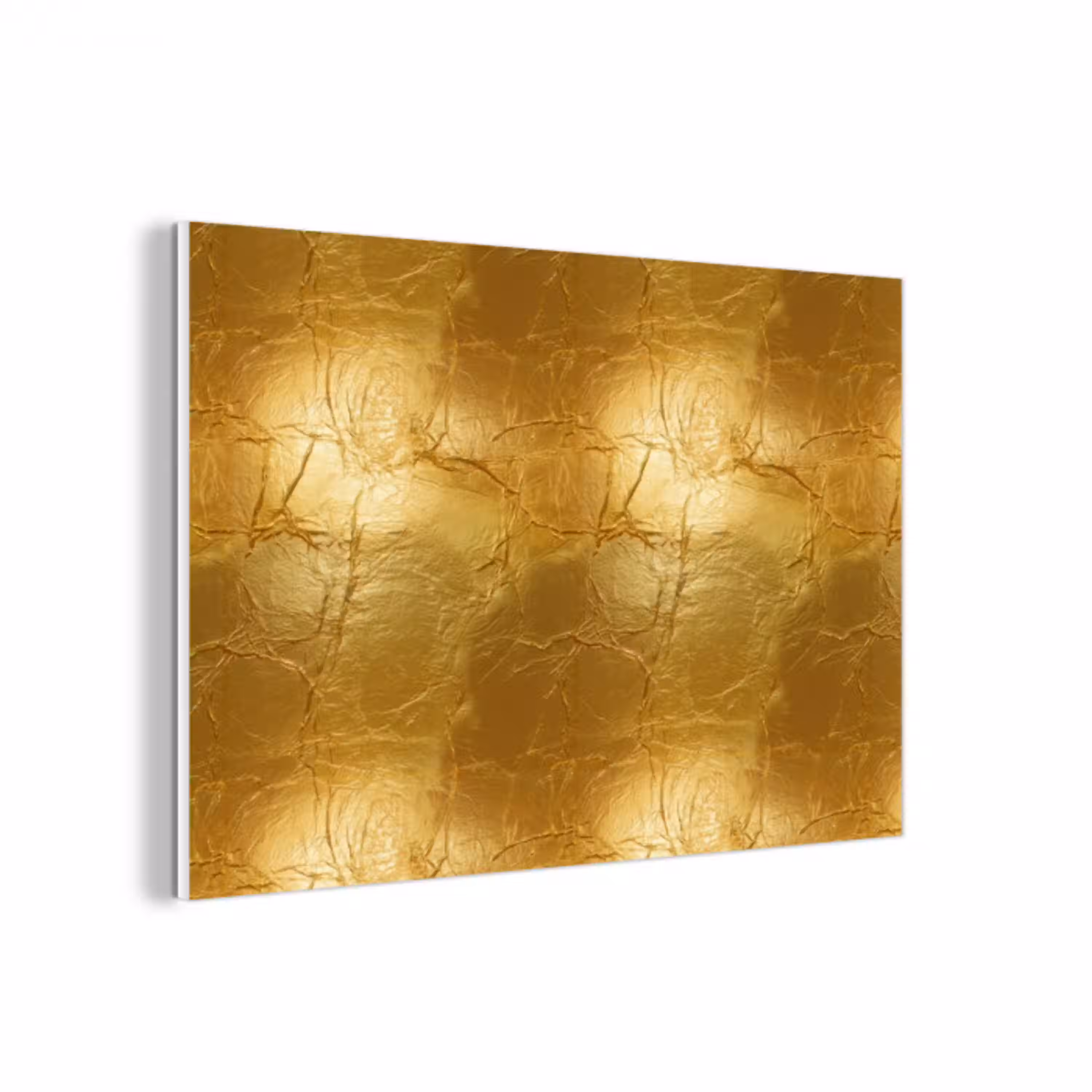 Bladgoud - Vintage - Textuur - Warm Goud forex 5mm xxl 6 -3d