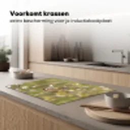Putter - Bloesem - Lente - Natuur - Kleurrijk Inductie beschermer vinyl 3mm klein -sfeer1