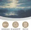 Meeuwen - Zee - Wolken -Blauw Akoestische PET Vilt - Rond klein -closeup_NL