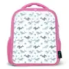 Oceaan - Walvis - Orka - Blauw Kinderrugzak - Roze middel 863 -3d