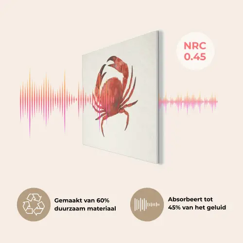 Krab - Felrood - Poten PET vilt klein -USP_NL