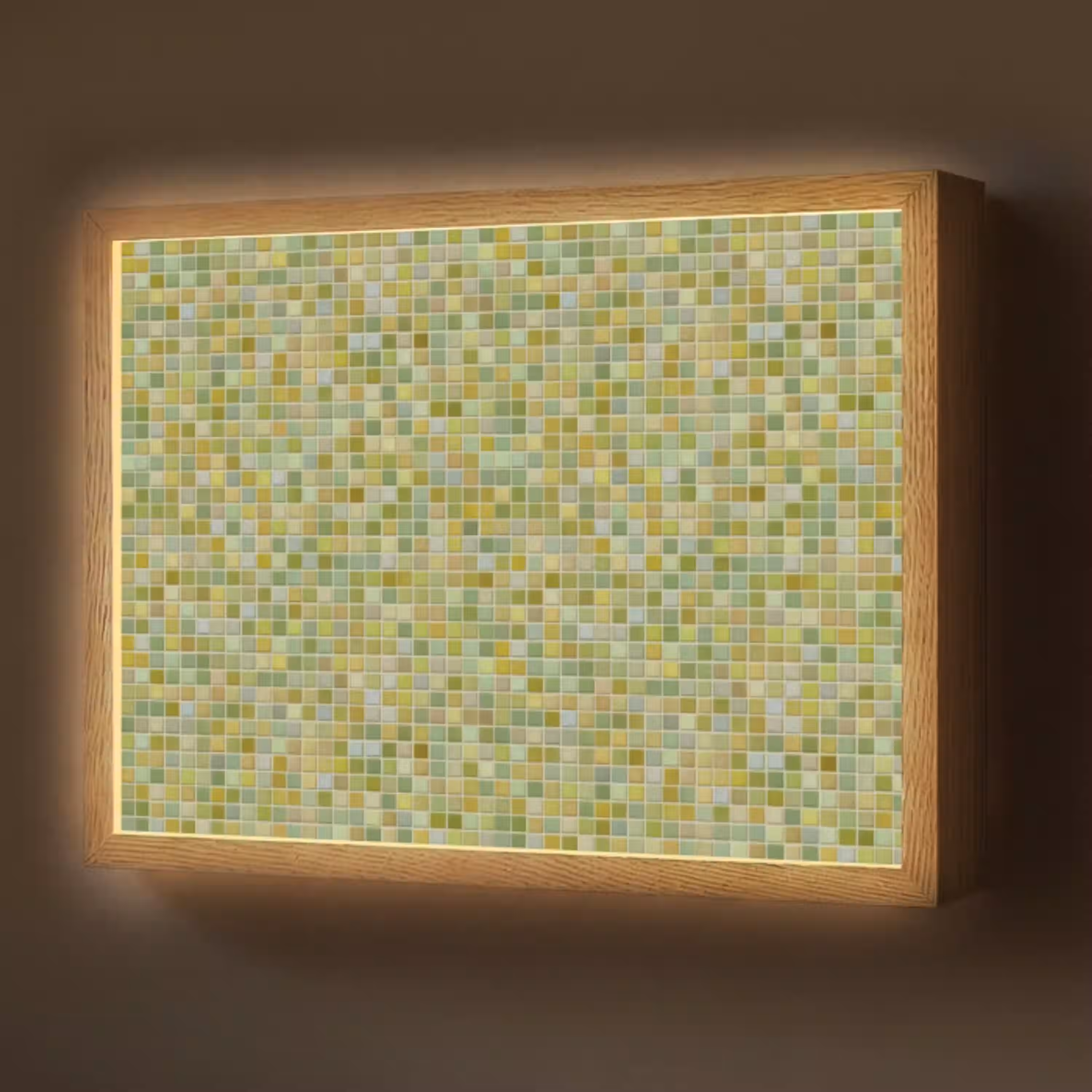Mozaïek - Patroon - Groen Light Box met batterij (Wandlamp) middel 907 -z3d_website