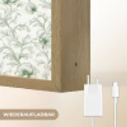 Bloemen - Getekend - Groen Light Box met batterij (Wandlamp) middel 907 -USP_websiteoplaadbaarDE