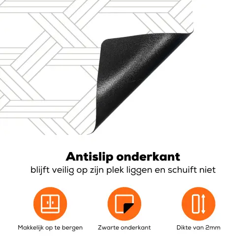 Grafisch - Patroon - Modern -  Driedubbel Inductie beschermer vinyl 3mm klein 276 -zzzzzzz-td-onderkant