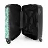 Walvissen patroon blauw groen NBS - Handbagage koffer - Kinderen Unisex middel -binnenkant