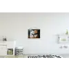 Luipaard - Oranje - Wit - Gras textielposter latten blank klein -kinderkamer