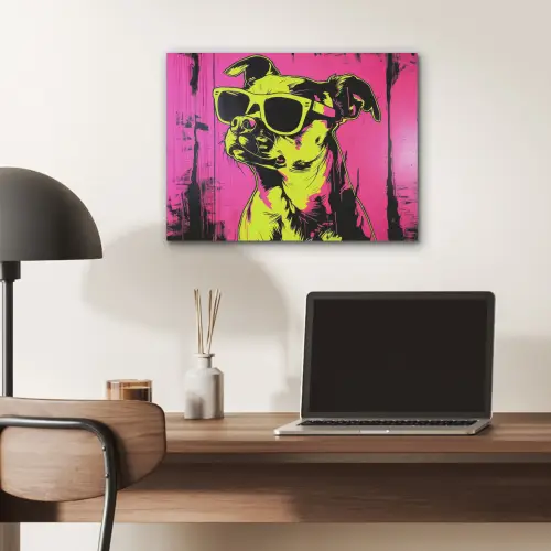 Hond - Zonnebril - Roze - Art PET vilt klein -sfeer5