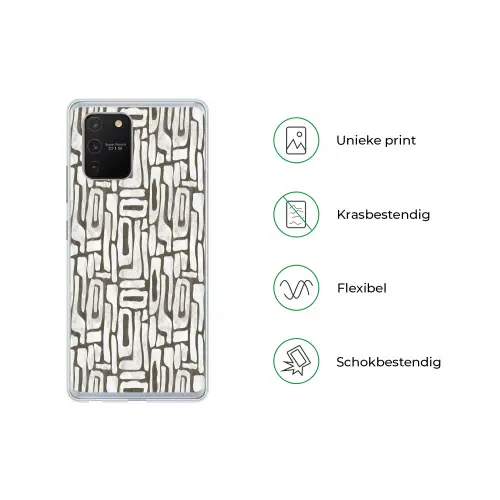 Donker - Wit - Abstract Telefoonhoesje Samsung Galaxy S10 Lite klein 364 -specsS10Lite