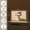 Kerst - Hert - Gewei - Rood Light Box met kabel (Tafellamp) klein -USP_websiteoverzichtNL