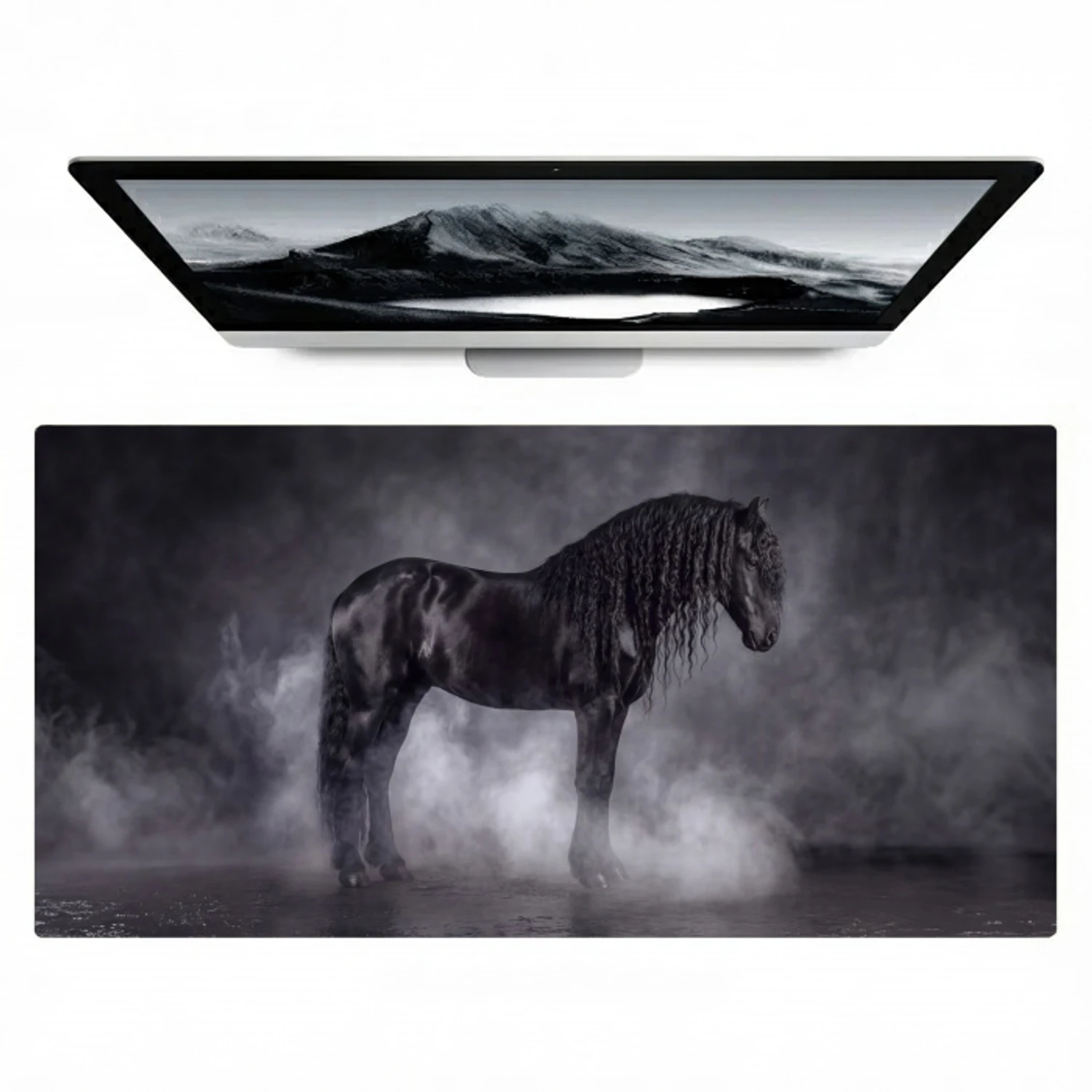 Paard - Magisch - Zwart Muismat XXL klein -zzz3d