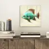 Schubben - Vis - Mint - Minimalistisch plexiglas 5mm klein -sfeer1
