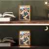 Dorp - Heuvelachtig - Zon - Mozaïek Light Box met kabel (Tafellamp) klein -sfeer3