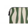 Golvende lijnen - Beige - Groen - Strepen - Abstract laptophoes neopreen klein -detail