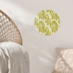 Palmblad - Patroon - Groen Wandcirkel behangsticker klein 186 -sfeer4