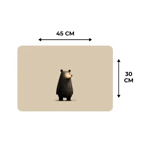 Beer - Donkerbruin - Minimalistisch Placemat vinyl groot -specs