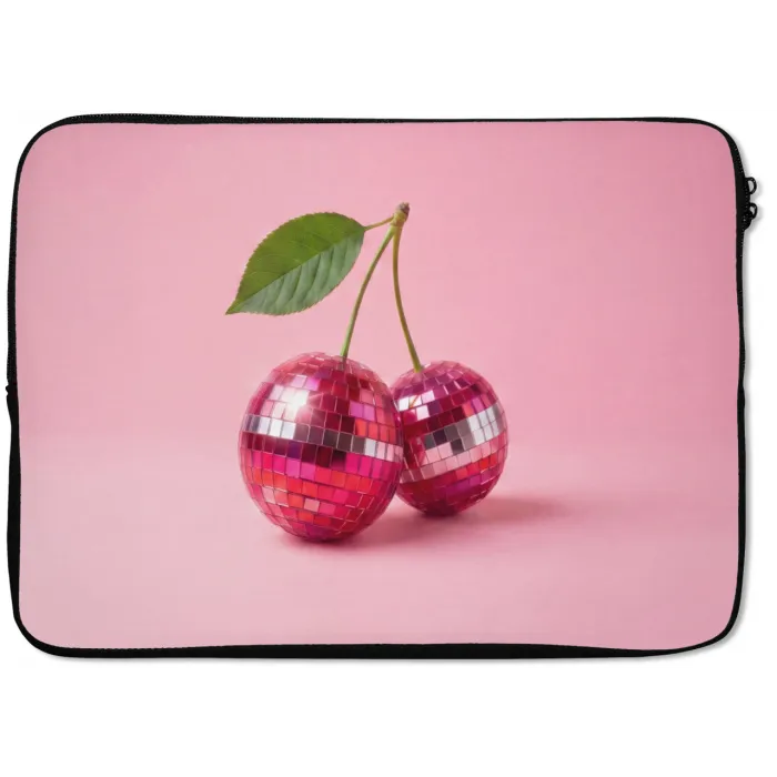 Disco - Kersen - Roze laptophoes neopreen klein -zkaufland3dotto