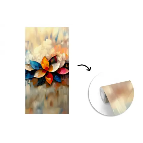 Bloem - Abstract - Kleurrijk - Bladeren fotobehang vinyl groot -3d