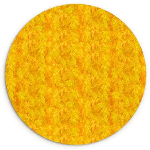 Vloeiend - Olie - Verf  - Geel Wandcirkel kunststof plaat 5mm dik klein 188 -3d