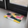 Abstract - Roze - Lappen - Vormen - Geel Deurmat klein -sfeer2