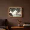Rotsen - Zee - Boom - Groen Light Box met batterij (Wandlamp) middel -sfeer4