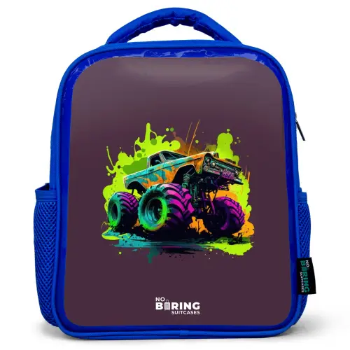 Neon Wheels Kinderrugzak - Blauw middel -3d