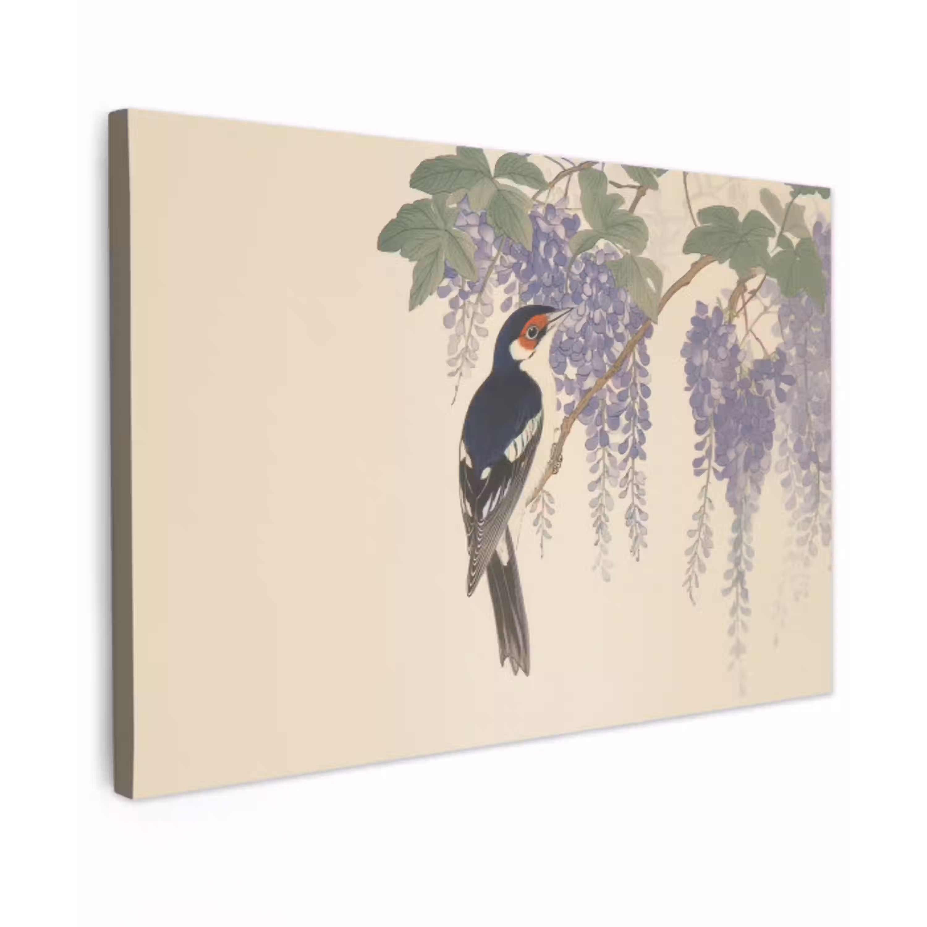 Specht - Bloemen - Paars Tuinposter op houten frame 2 cm dik klein -3d