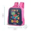 Dino - Groen - Raket - Sterren Kinderrugzak - Roze middel -productfoto_formaten