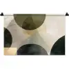 Vlakken - Abstract - Beige - Cirkels Wandkleed katoen klein -zz3d