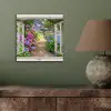 Hortensia - Doorkijk - Bloemen - Zomer - Paars - Pad aluminium wit klein -sfeer2