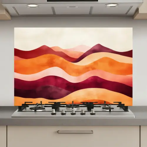 Abstract - Landschap - Golven keuken achterwand spatscherm klein -3d_website