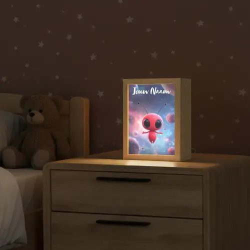 Buitenaards wezen - Rood - Planeten Light Box met kabel (Kinderlampje) klein -sfeer1_kind