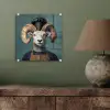 Geit - Hoorns - Kokskleding plexiglas 5mm klein -sfeer3