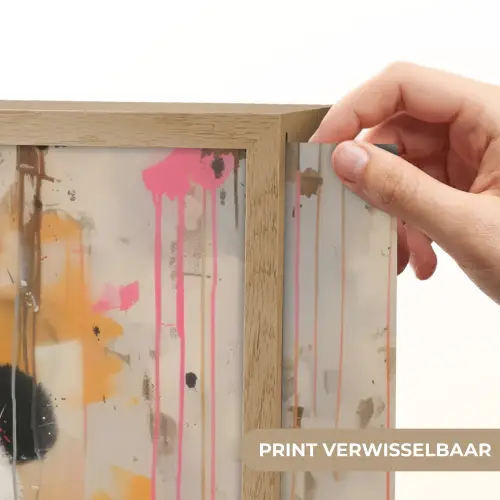 Graffiti - Panda - Ballon - Street art - Dier Light Box met batterij (Wandlamp) middel -USP_websiteprintNL