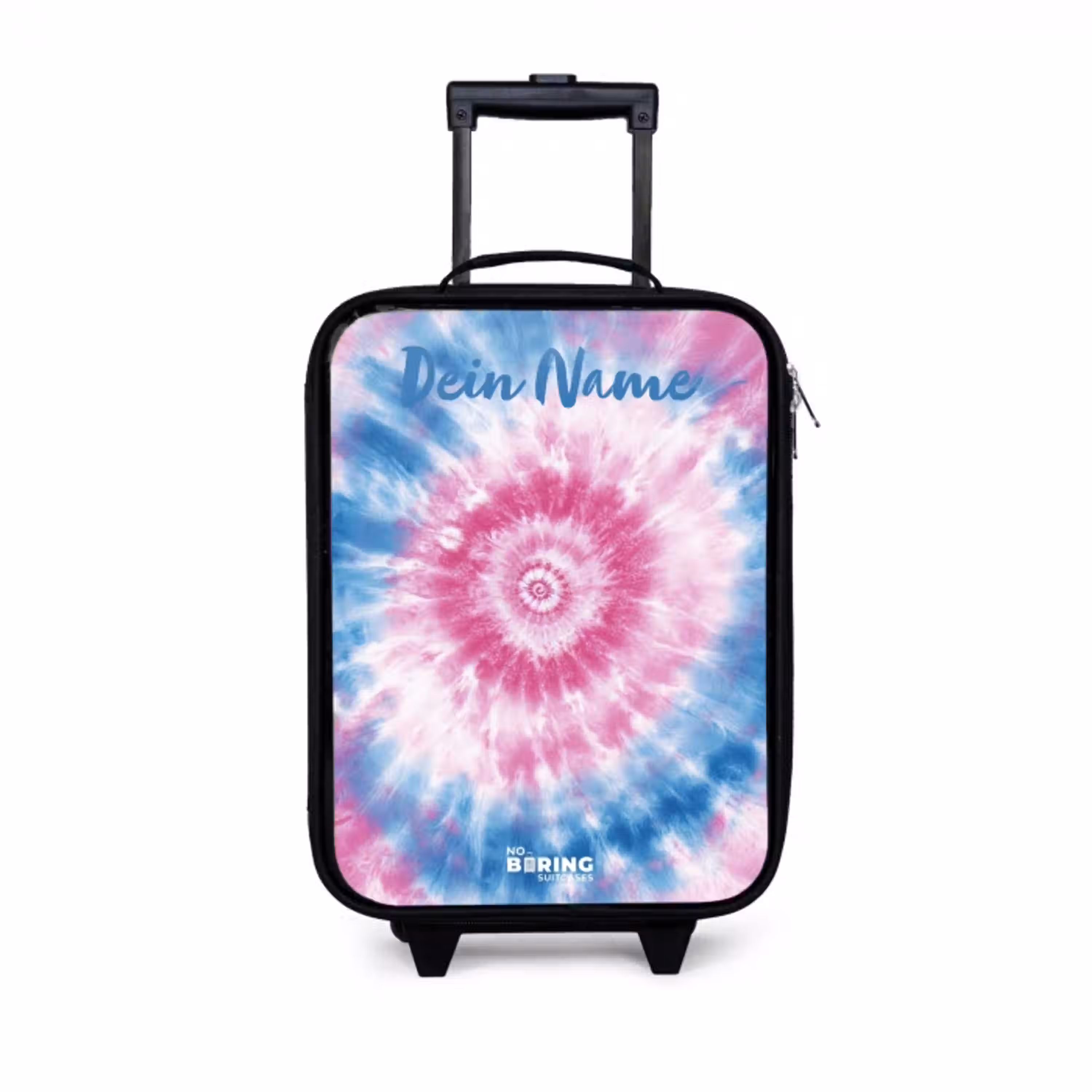 Tie dye - Abstract - Blauw - Roze Kinderkoffer - Zwart klein -3d